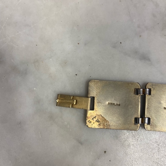 vintage sterling silver floral flower bracelet - Picture 4 of 6